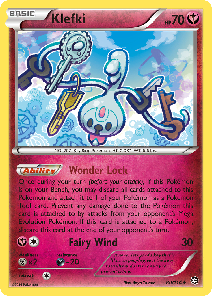 Klefki 80 Uncommon card from Steam Siege