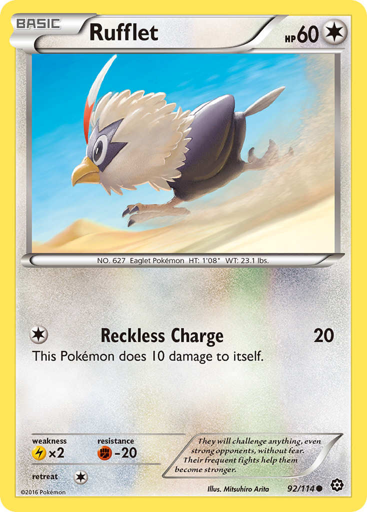 Rufflet 92 Common card from Steam Siege