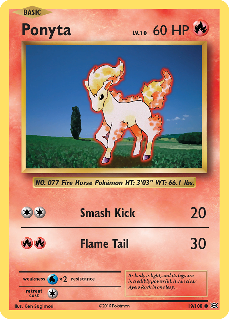 Ponyta 19 Common card from Evolutions
