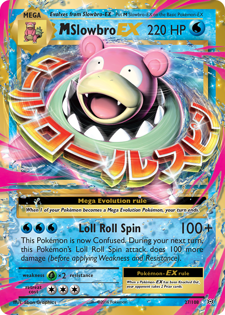 M Slowbro-EX 27/108 Rare Holo EX card from Evolutions