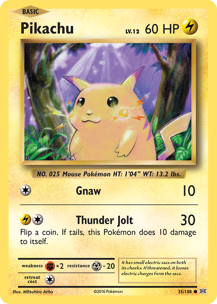 Pikachu 35 Common card from Evolutions