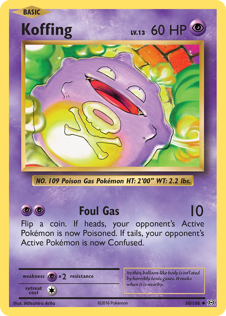Koffing 50 Uncommon card from Evolutions