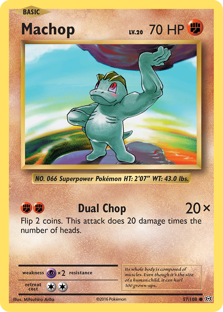 Machop 57 Common card from Evolutions