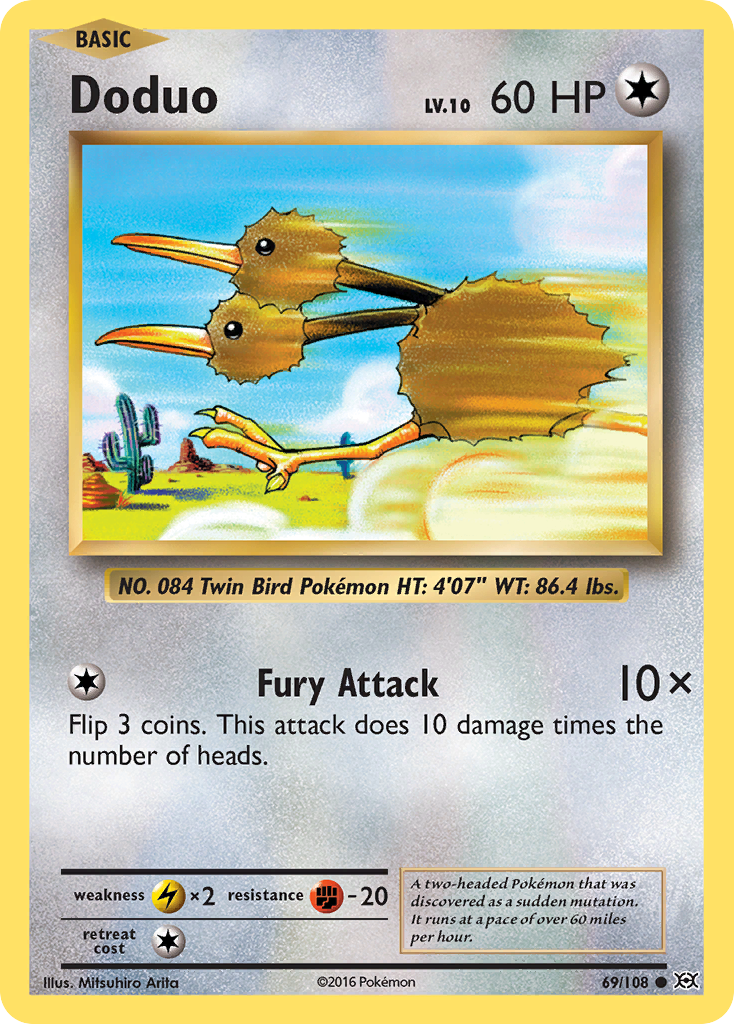 Doduo 69 Common card from Evolutions
