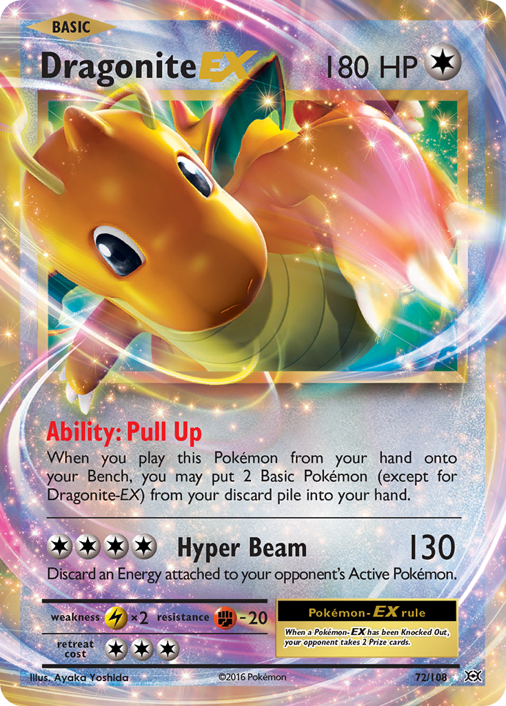 Dragonite-EX 72 Rare Holo EX card from Evolutions