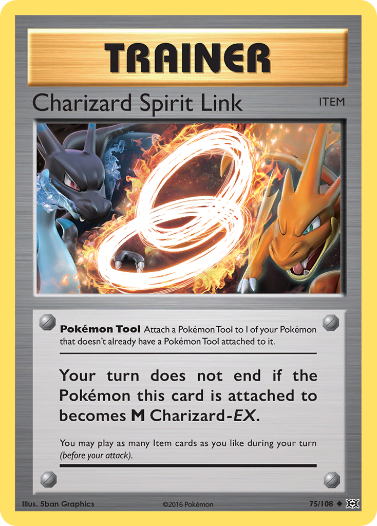 Charizard Spirit Link 75 Uncommon card from Evolutions