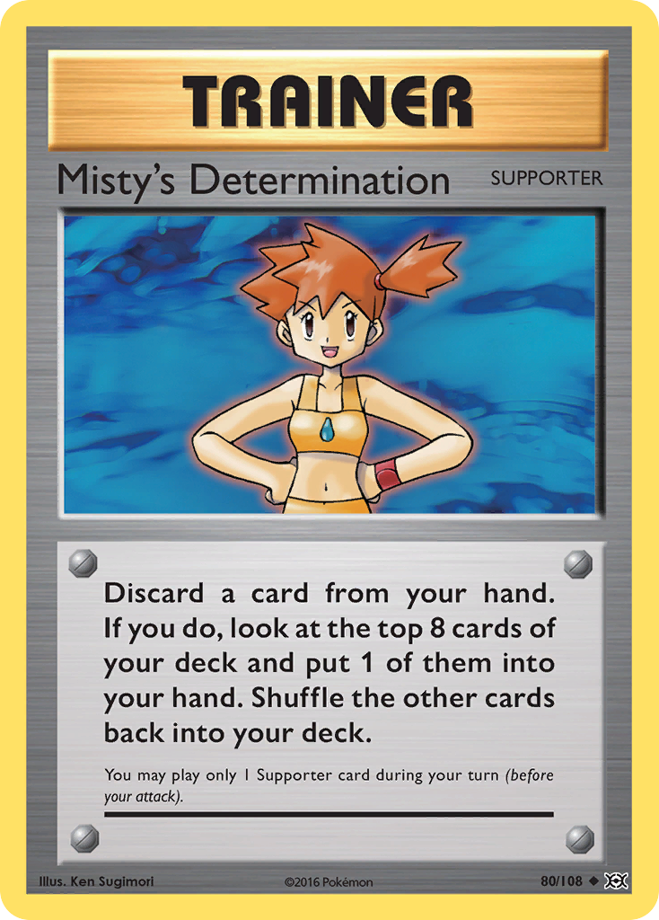 Misty's Determination 80 Uncommon card from Evolutions