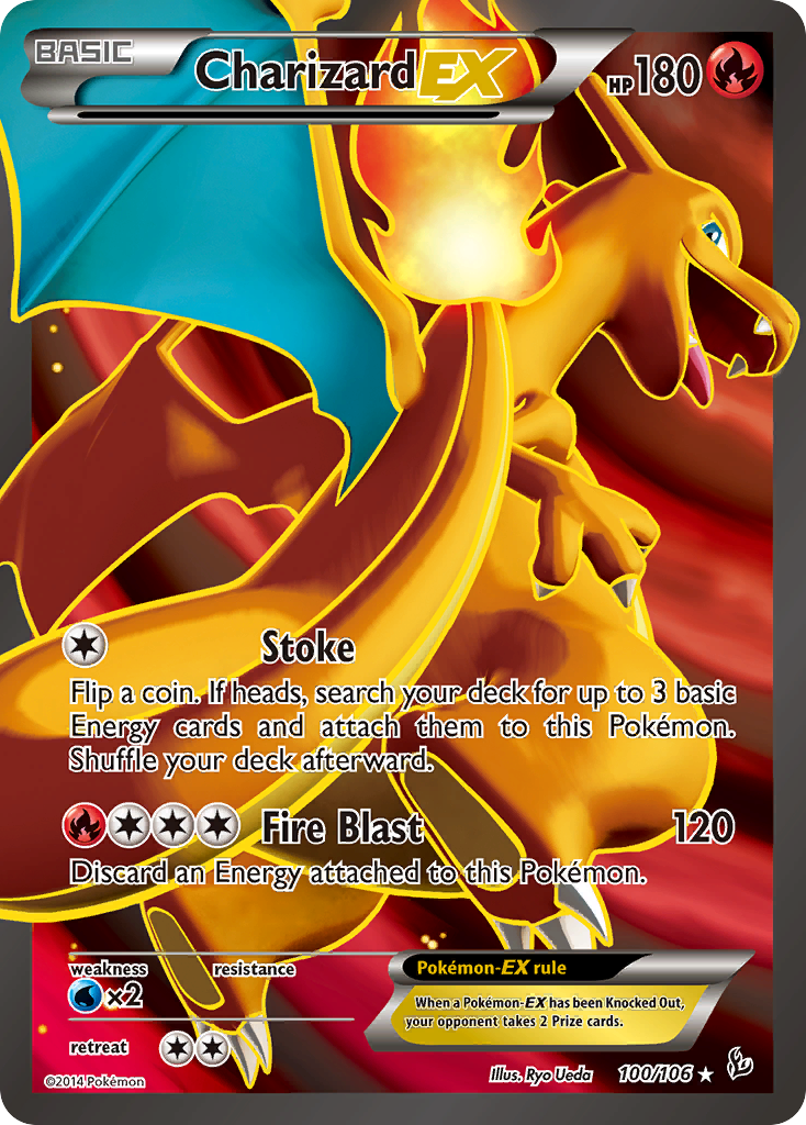 Charizard-EX 100 Rare Ultra card from Flashfire