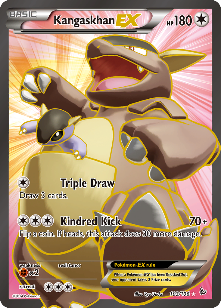 Kangaskhan-EX 103 Rare Ultra card from Flashfire