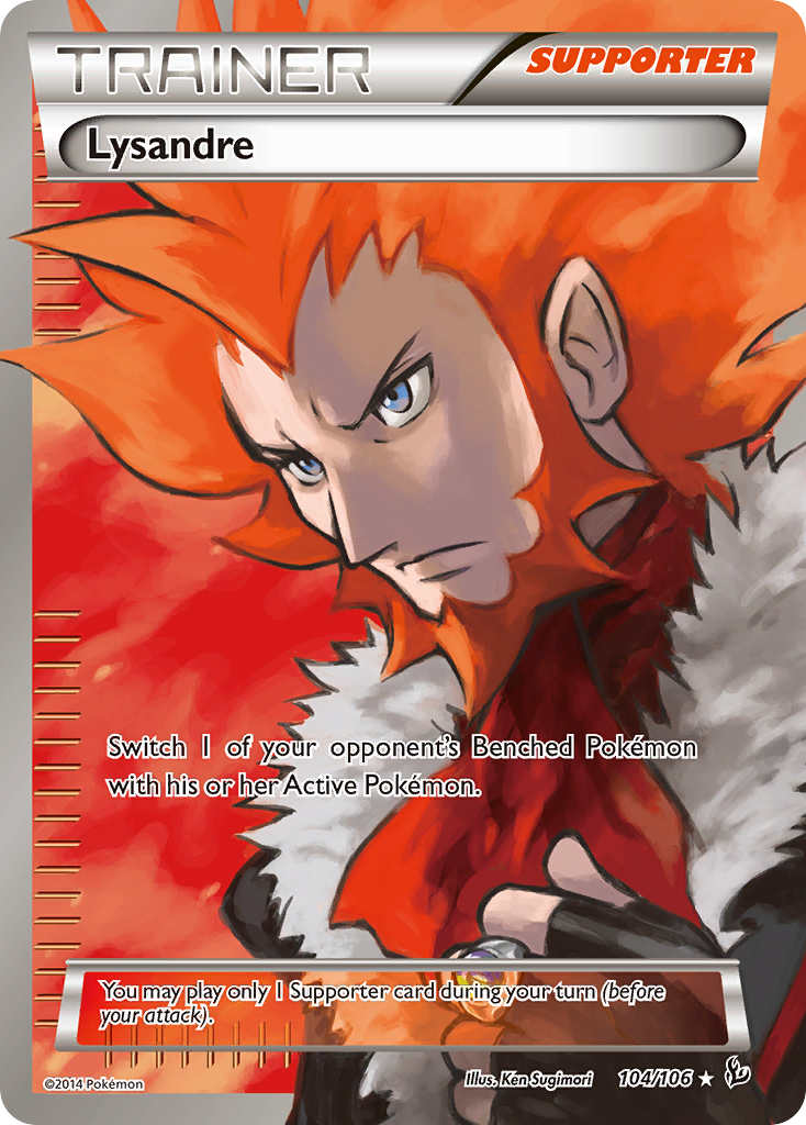 Lysandre 104/106 Rare Ultra card from Flashfire