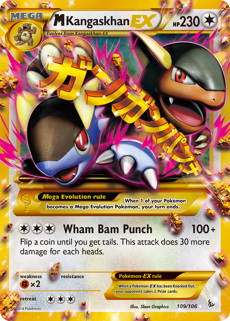 M Kangaskhan-EX 109 Rare Secret card from Flashfire