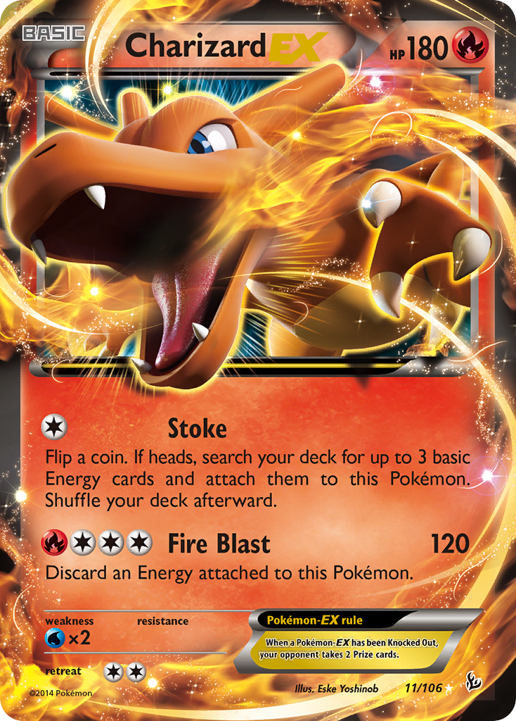 Charizard-EX 11 Rare Holo EX card from Flashfire