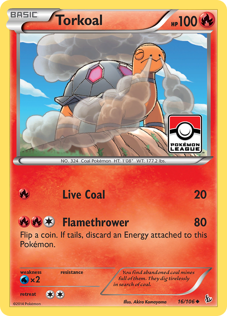 Torkoal 16/106 Uncommon card from Flashfire