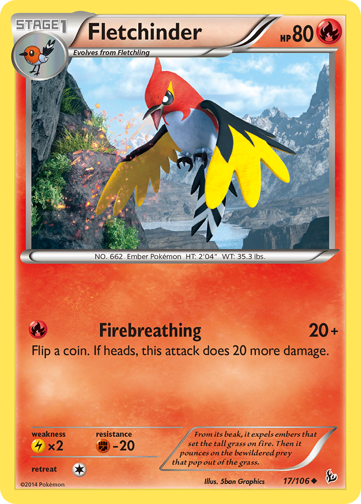 Fletchinder 17 Uncommon card from Flashfire