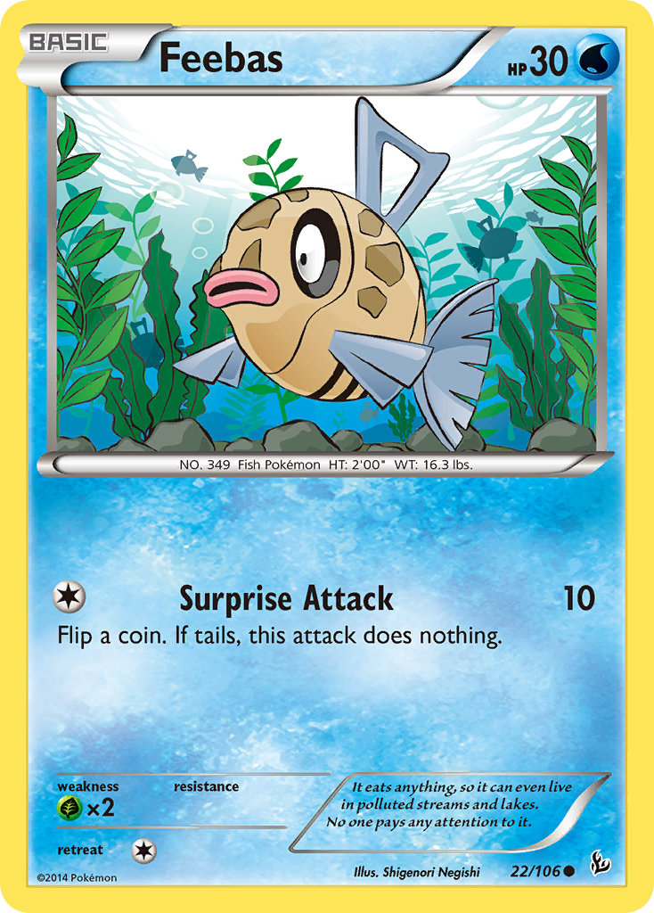 Feebas 22 Common card from Flashfire