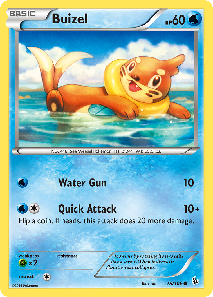Buizel 28/106 Common card from Flashfire