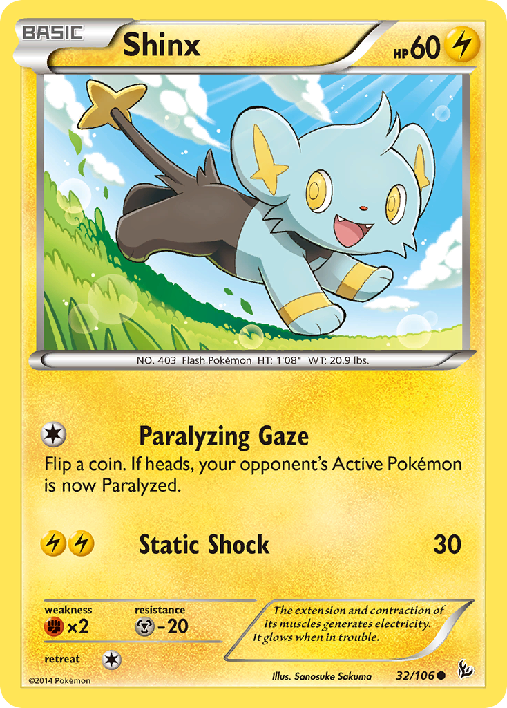Shinx 32 Common card from Flashfire