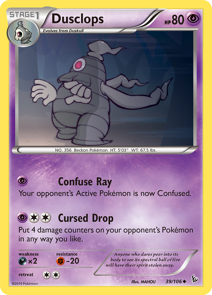 Dusclops 39/106 Uncommon card from Flashfire
