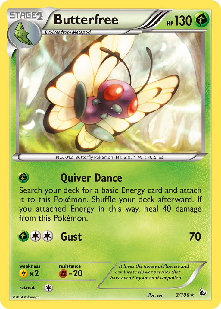 Butterfree 3 Rare card from Flashfire
