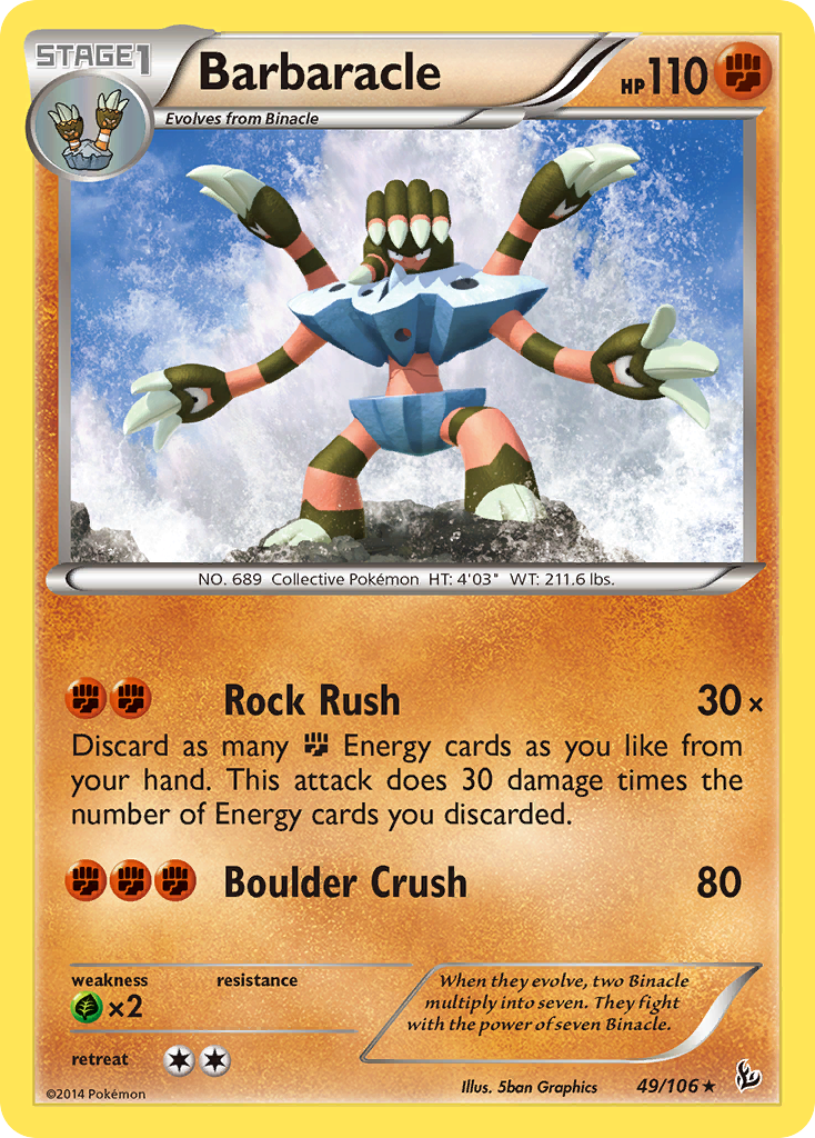 Barbaracle 49 Rare card from Flashfire