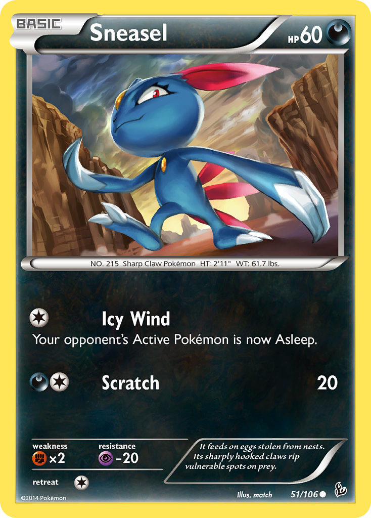 Sneasel 51/106 Common card from Flashfire