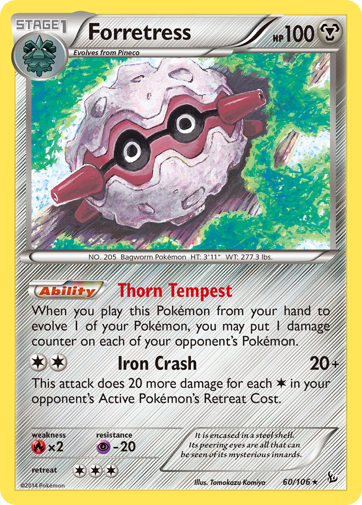 Forretress 60 Rare card from Flashfire