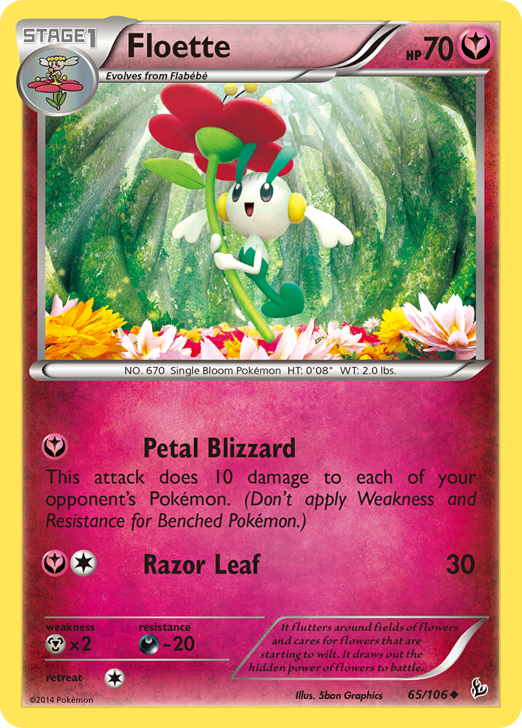 Floette 65 Uncommon card from Flashfire
