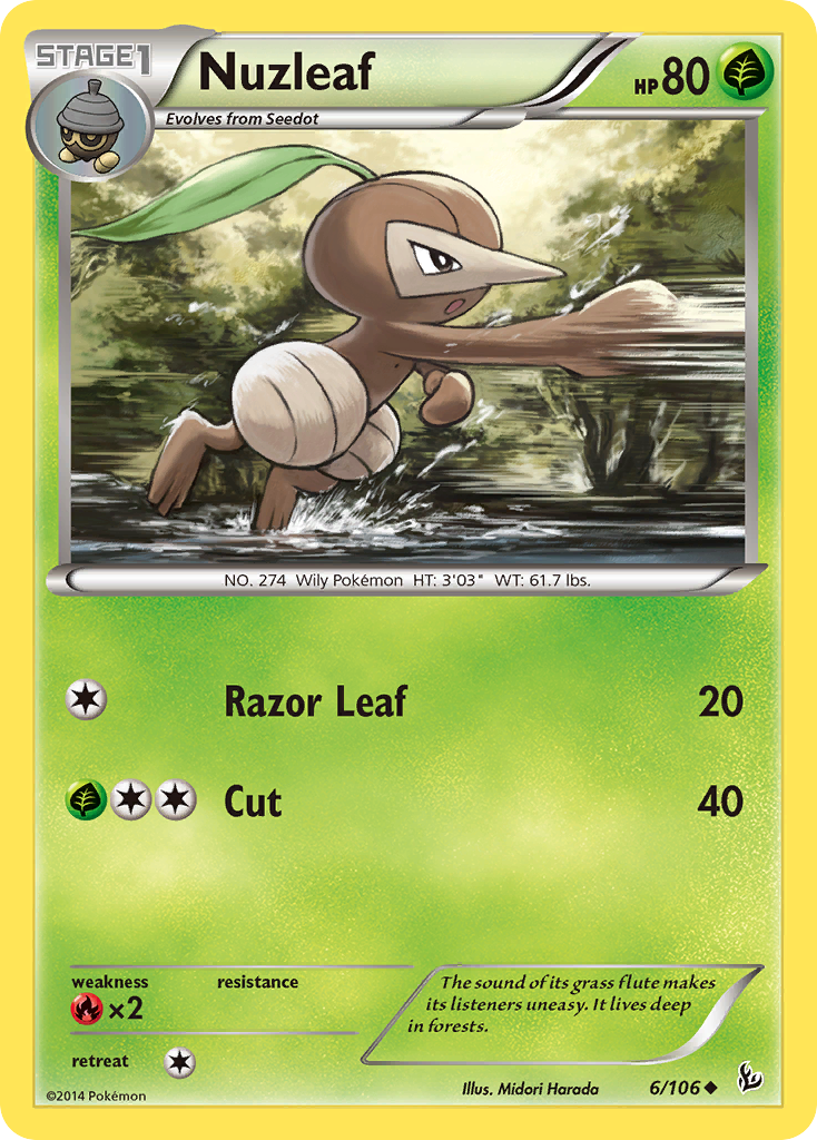 Nuzleaf 6 Uncommon card from Flashfire