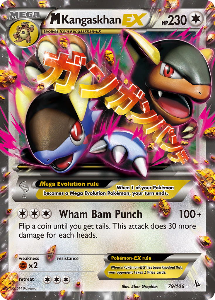 M Kangaskhan-EX 79 Rare Holo EX card from Flashfire