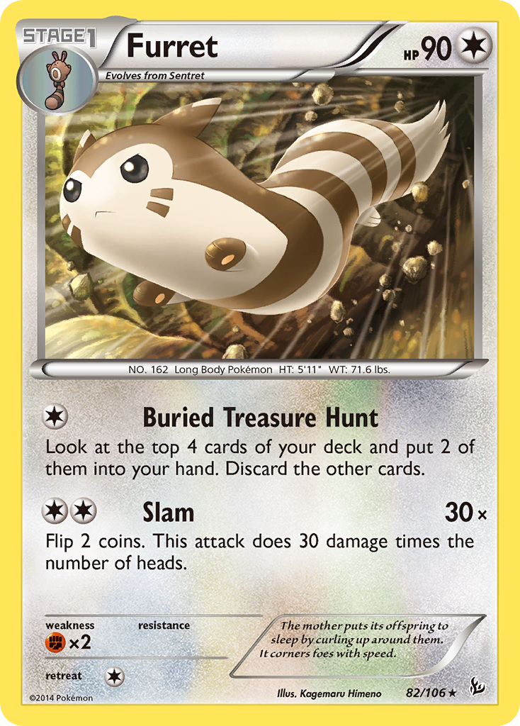 Furret 82 Rare card from Flashfire