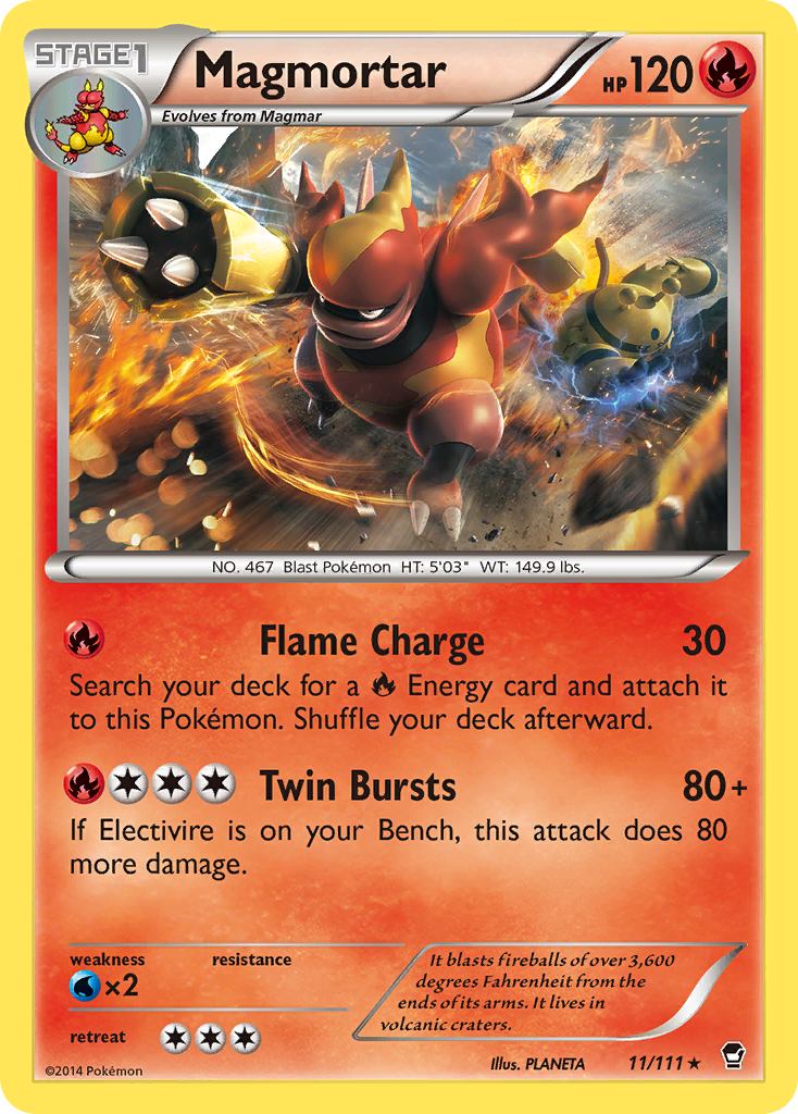 Magmortar 11/111 Rare card from Furious Fists