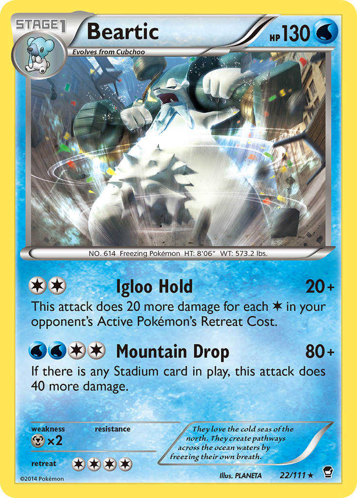 Beartic 22 Rare card from Furious Fists