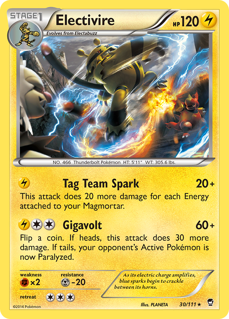Electivire 30/111 Rare card from Furious Fists