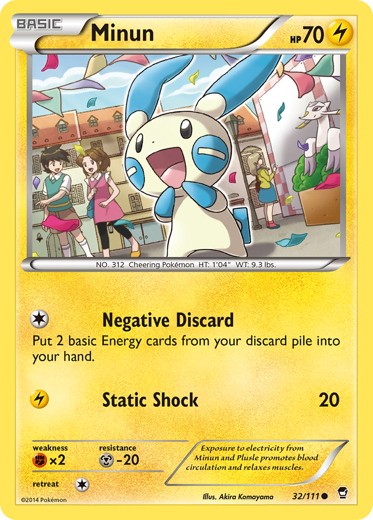 Minun 32 Common card from Furious Fists
