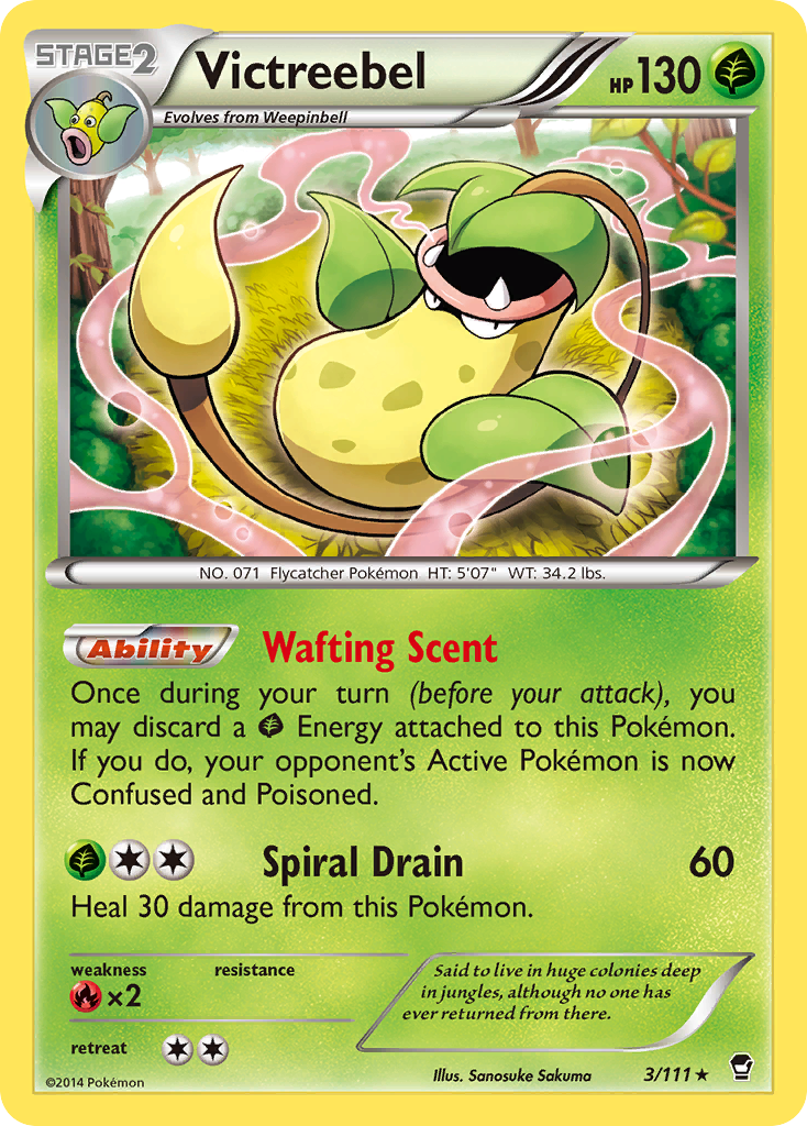 Victreebel 3 Rare Holo card from Furious Fists