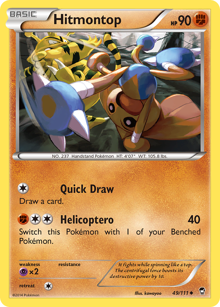 Hitmontop 49/111 Uncommon card from Furious Fists