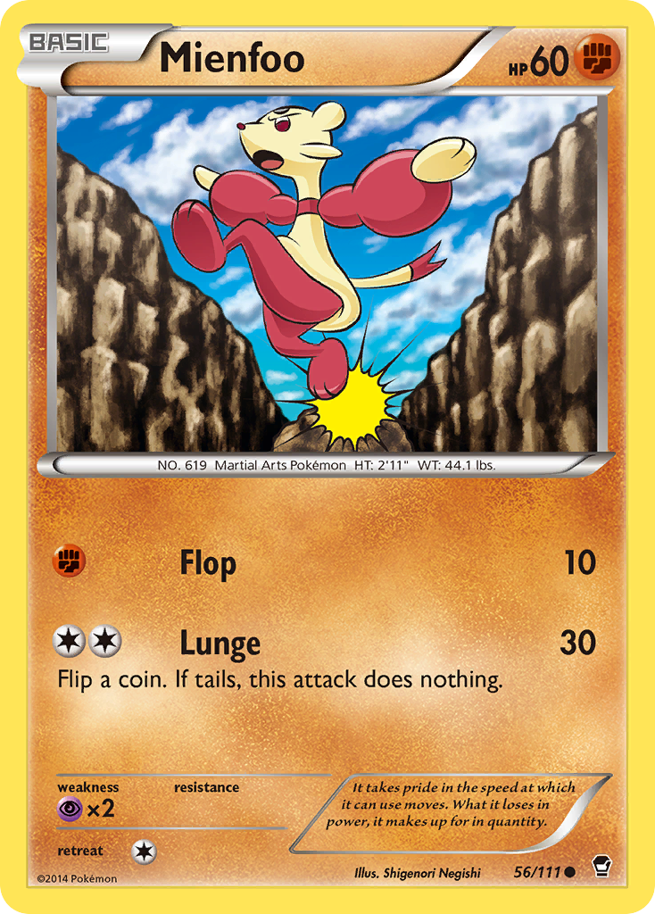Mienfoo 56/111 Common card from Furious Fists