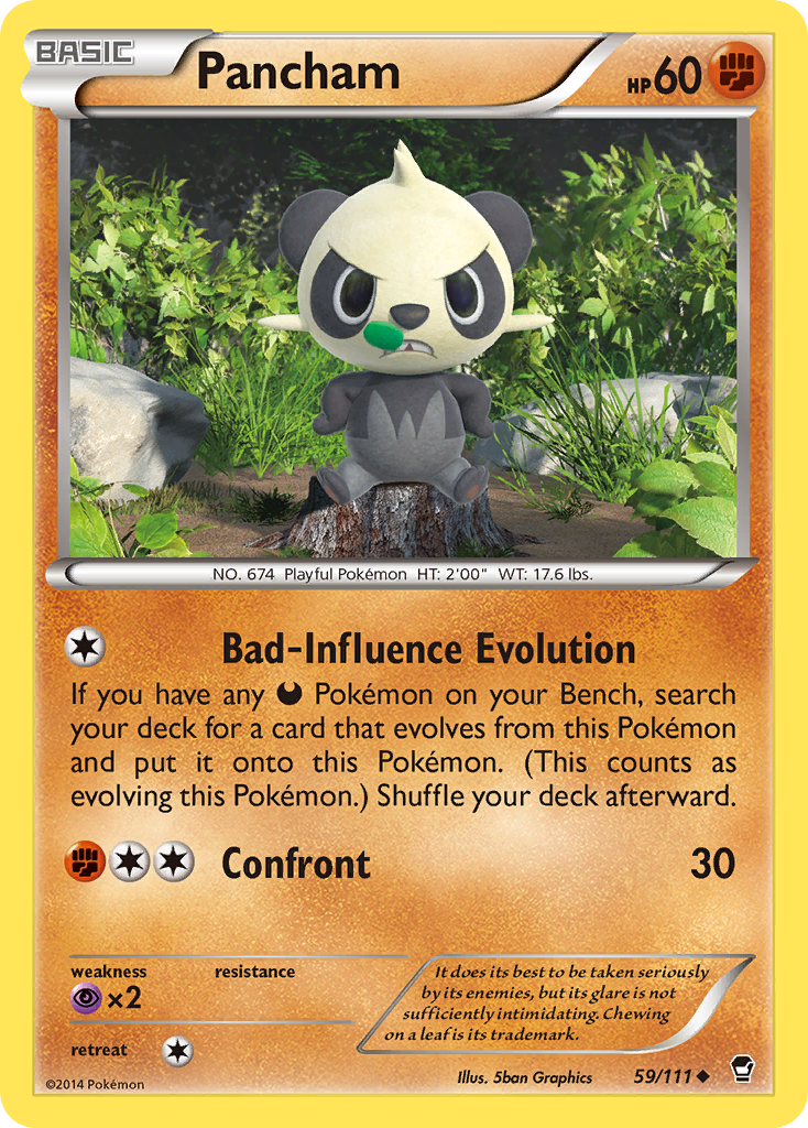 Pancham 59 Uncommon card from Furious Fists