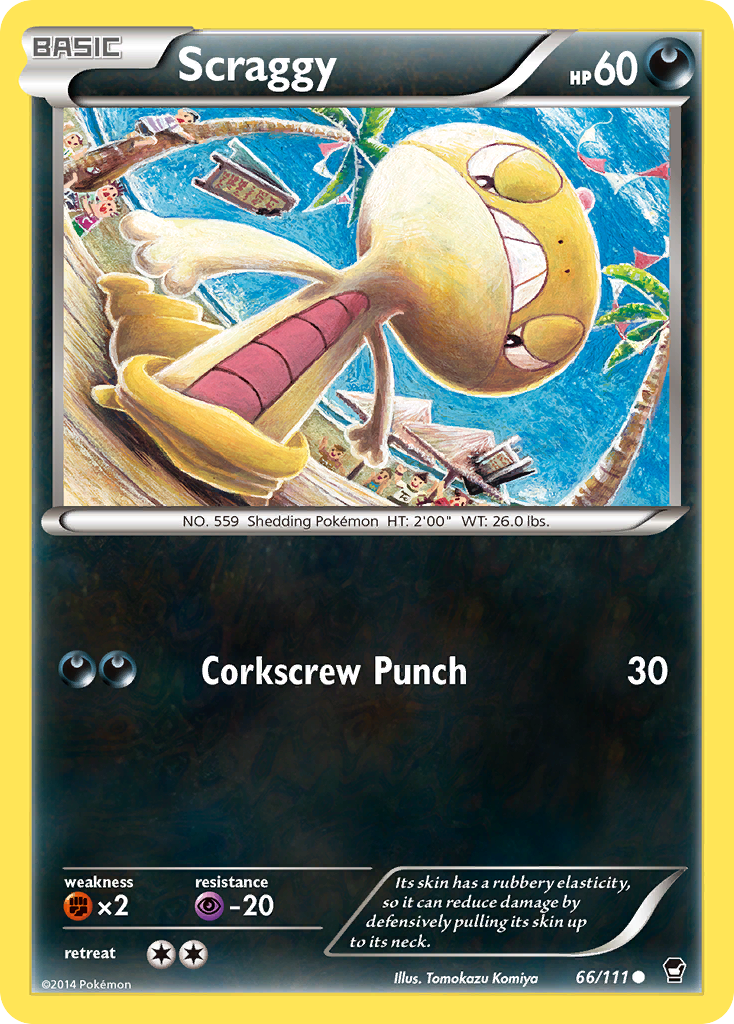 Scraggy 66 Common card from Furious Fists