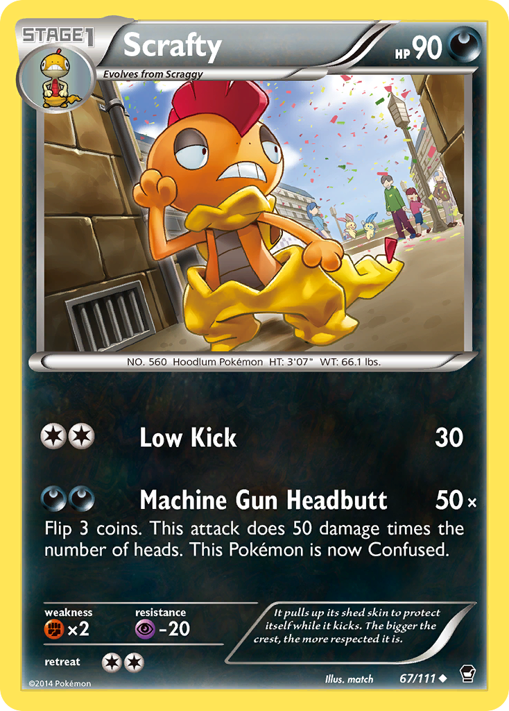 Scrafty 67 Uncommon card from Furious Fists
