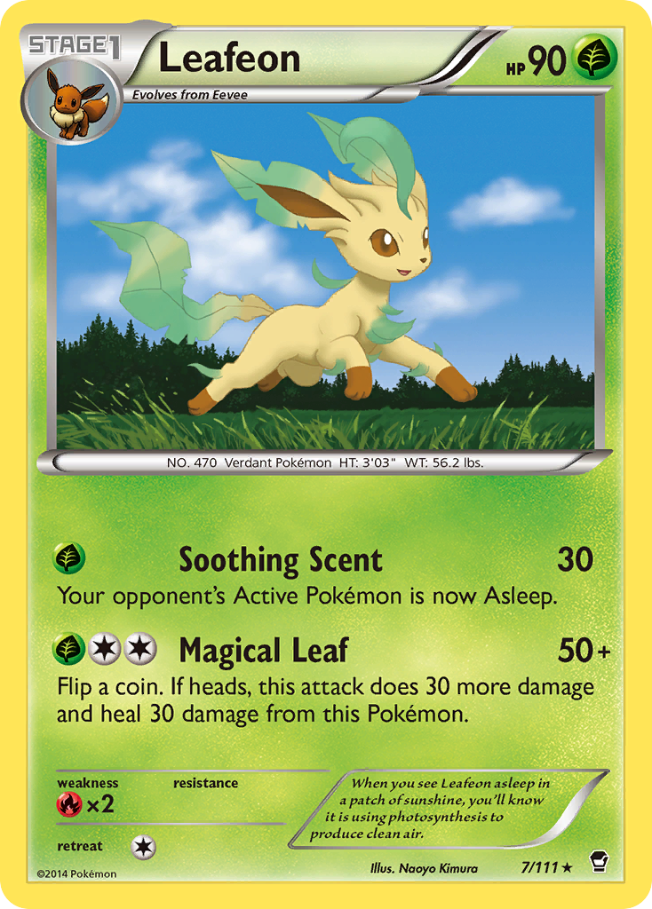 Leafeon 7 Rare card from Furious Fists