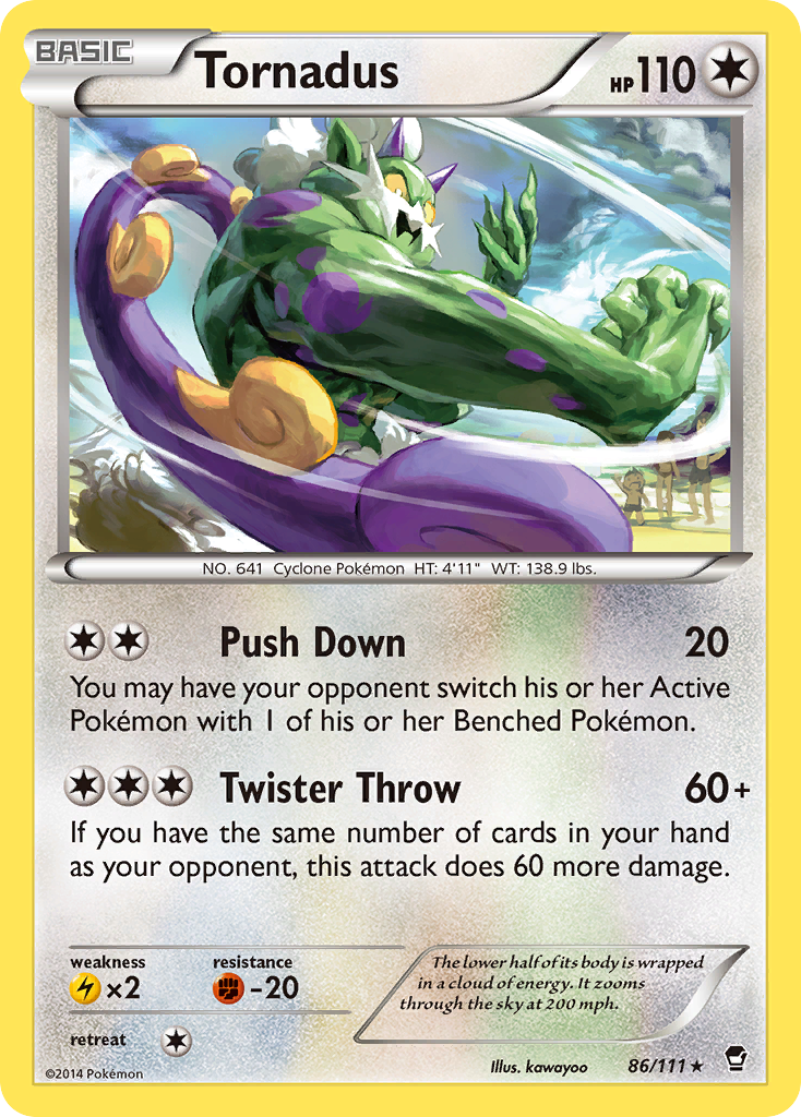 Tornadus 86 Rare card from Furious Fists