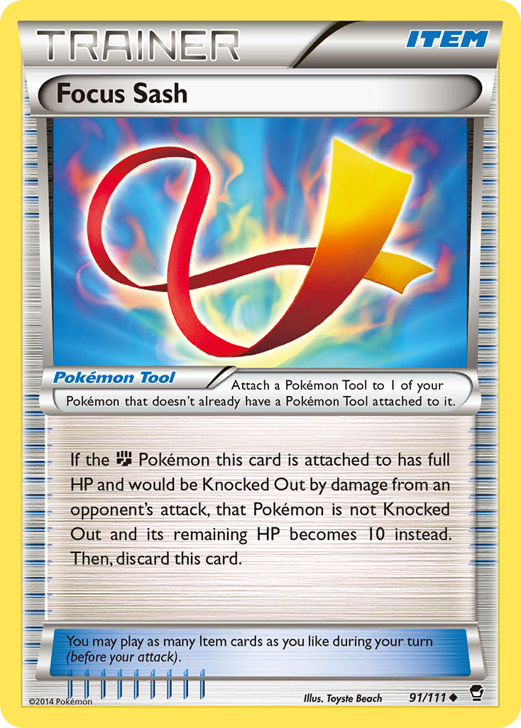 Focus Sash 91/111 Uncommon card from Furious Fists