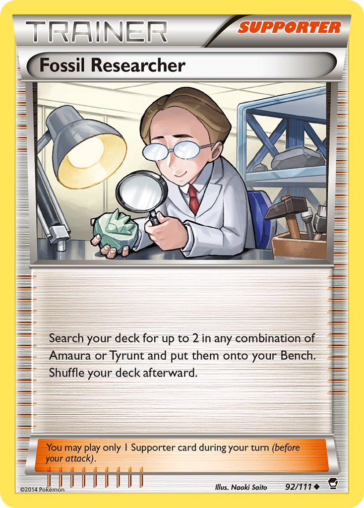 Fossil Researcher 92 Uncommon card from Furious Fists