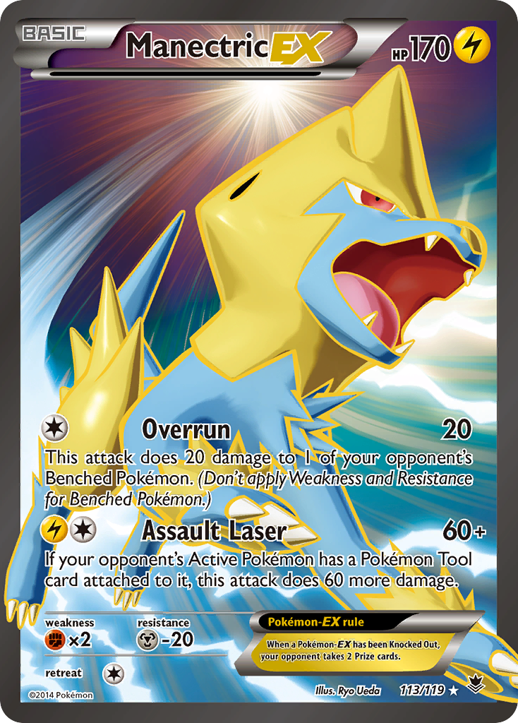 Manectric-EX 113 Rare Ultra card from Phantom Forces