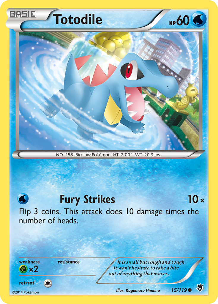 Totodile 15 Common card from Phantom Forces