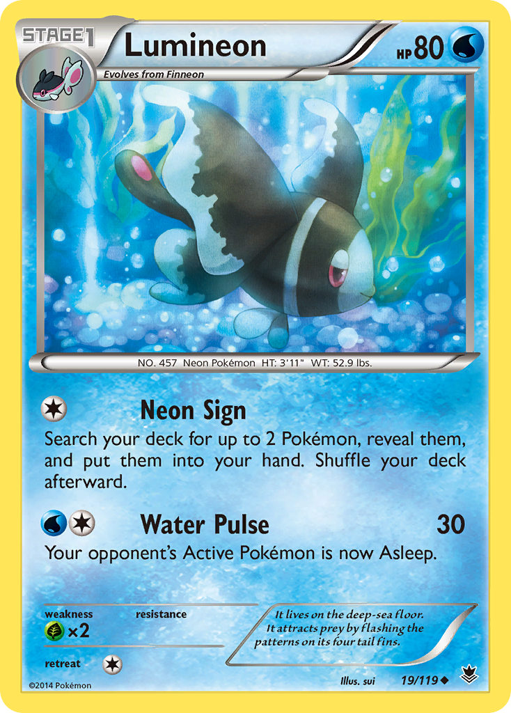 Lumineon 19/119 Uncommon card from Phantom Forces
