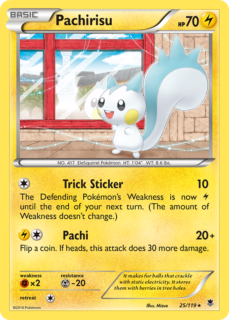Pachirisu 25 Rare card from Phantom Forces