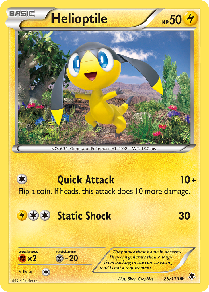 Helioptile 29 Common card from Phantom Forces
