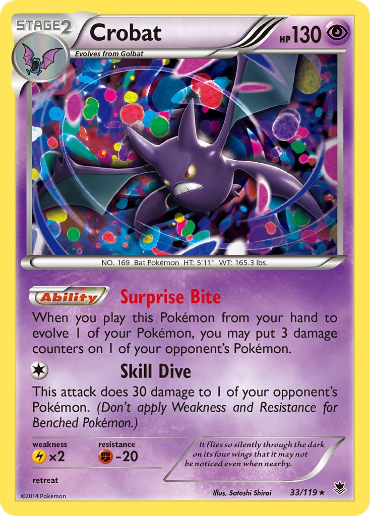 Crobat 33 Rare card from Phantom Forces